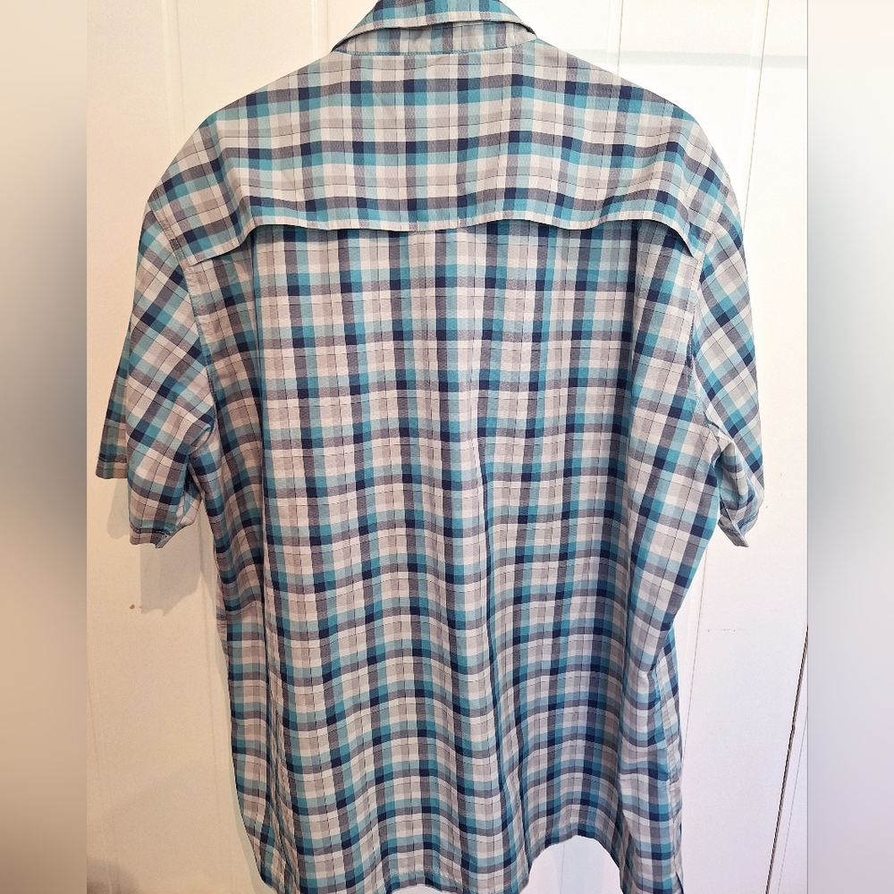 Croft & Barrow Blue Gray Casual Button Down Shirt Size XL Very Good Condition - Picture 2 of 3